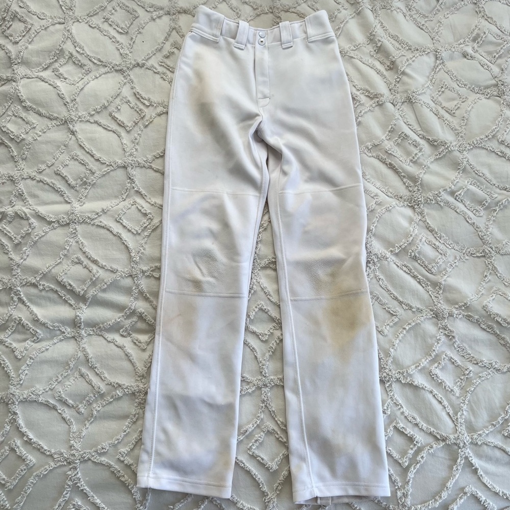Easton White Baseball Pants Youth L